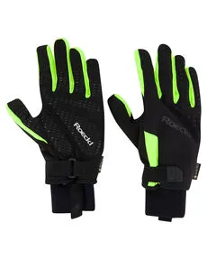 Roeckl Sports Herre Radhandschuhe Rocca 2 GTX gelb/schwarz - Handschuhe mit touchscreenfähiger Fingerspitze, wasserabweisendem Duransense-Suede und All-Weather-Grip für optimalen Halt bei jedem Wetter.