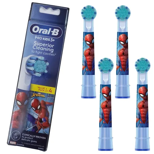 4x Oral-B Pro Kids 3+ Aufsteckbürsten Spiderman Bürstenköpfe für Zahnbürste Neu