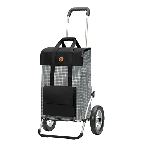 ANDERSEN Einkaufstrolley - Royal Shopper Hedda grau - Einkaufstrolley mit 51L Volumen, leichtem Aluminium-Fahrgestell und leisen Flüsterrädern, perfekt für müheloses Einkaufen und Transportieren.