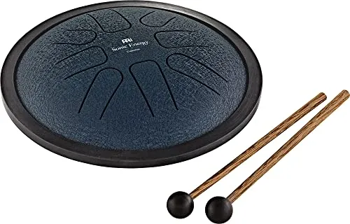 Meinl Sonic Energy Small Steel Tongue Drum Navy Blue - Kleine Steel Tongue Drum (7''), beruhigender Klang für Klangtherapie, ideal für Klassenzimmer oder als Deko, inklusive Tasche und Mallets.