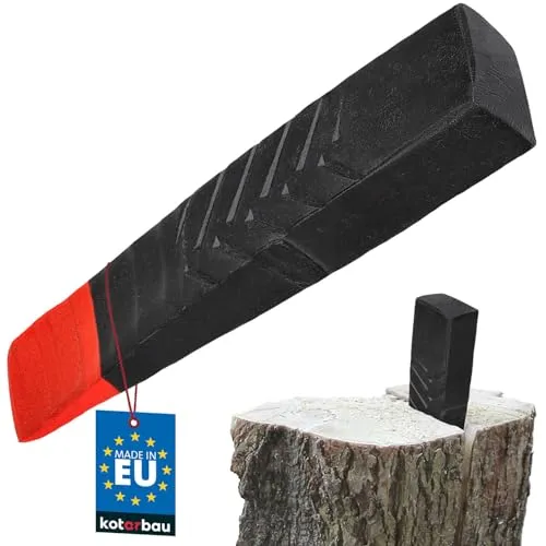 KOTARBAU® Geschmiedeter Spaltkeil aus Stahl 270 mm 3.5 kg Keil Spaltgranate Holzspalter Holzspaltkeil Fällkeil Scheitkeil Nachsetzkeil Treibkeil zum Fällen und Spalten von Holz