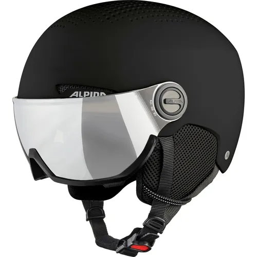 Alpina A9228 Skihelm, Schwarz Matt, 58-61 cm - Skihelm mit modernem Look und abnehmbaren Ohrpolstern für individuelle Anpassung. Dank intelligenter Ventilation und innovativer Stoßabsorption bietet er maximalen Komfort und Sicherheit auf der Piste.