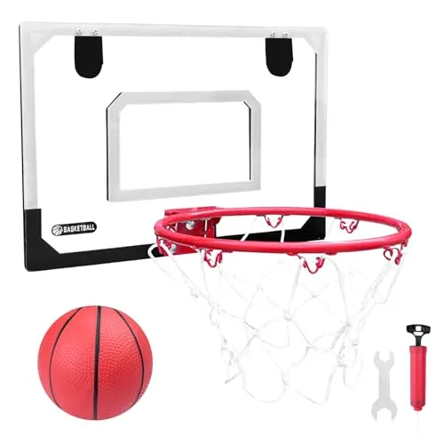 Newpop Basketballkorb Indoor Kinders, Basketball Korb Zimmer, Minis Basketballs Hoop Einhängen, Basketballkörbe Set, Kleiner Basketballkorbs und Basketball, An Die Tür Hängen, Kinderspielzeugset