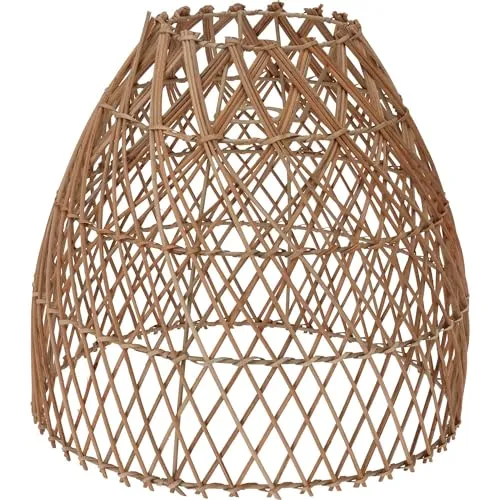 Well Home Lampenschirm aus Rattan, Ø 25 x 32 cm - Lampenschirm im modernen Rattandesign, ideal für einen warmen und gemütlichen Touch in Ihrem Zuhause. Verleihen Sie Ihren Räumen mit diesem eleganten Stück einen einzigartigen Stil. Leuchtmittel nicht im Lieferumfang enthalten.