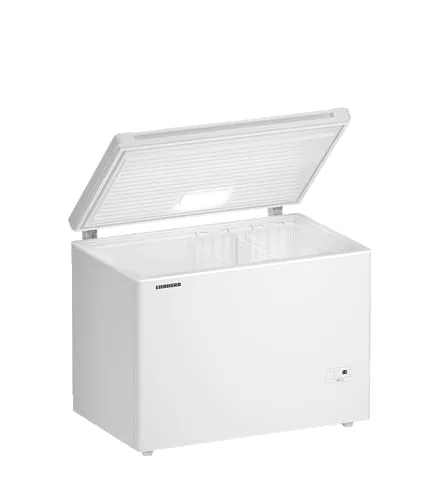 Liebherr Gefriertruhe CFf 1870 - 281l, freistehend in Weiß - Tiefkühler mit 281 l Nutzinhalt, ideal für große Haushalte. Mit Türschließ-Erinnerungs-Alarm und einer Lagerzeit von bis zu 40 Stunden bei Störungen.