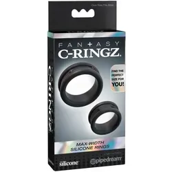 Set Hoden-Penisringe Max-Width Silicone Rings, 2-teilig – Fantasy C-Ringz