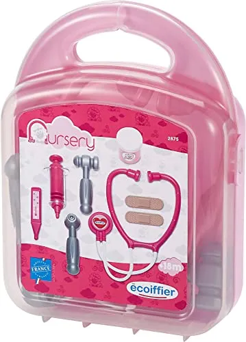 Ecoiffer 7600002875 Puppen-Doktorkoffer Spielteille, rosa