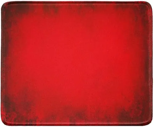 Silent Monsters Mauspad 360 x 250 mm Stoff Mousepad rot - Vernähter Rand, rutschfest & leise, Gaming Büro Office Homeoffice - 36 x 25 cm Mouse Pad Mat - Mausunterlage für alle Maus Arten