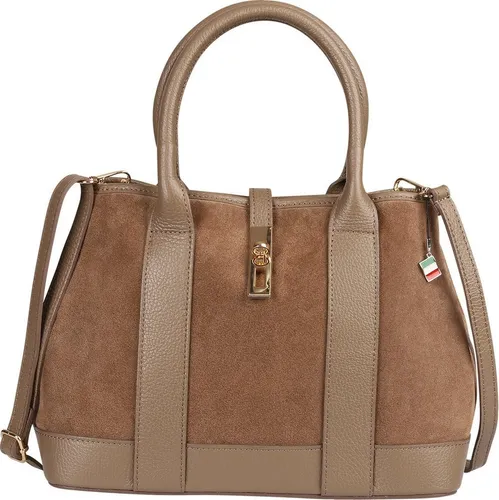 Produktbild FLORENCE Schultertasche aus echtem Leder in Grau