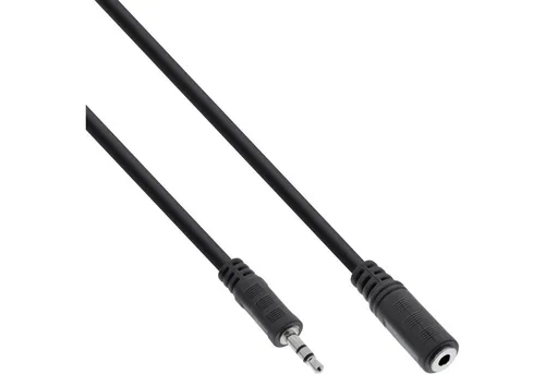Inline InLine® Klinke Verlängerung, 3,5mm Klinke Stecker / Buchse, Stereo, 3m Audio-Kabel
