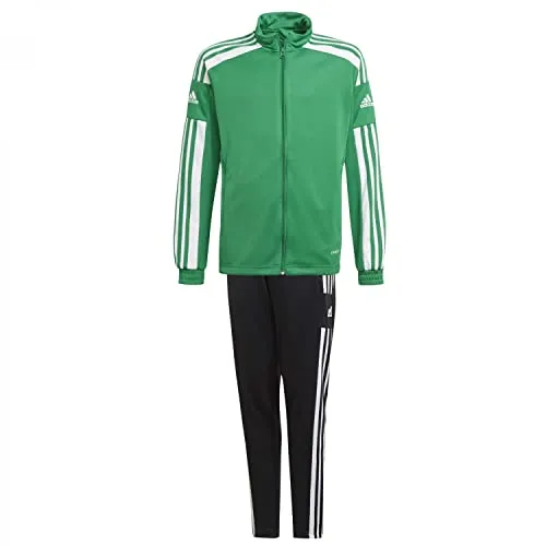 adidas Kinder Trainingsanzug Full Zip Squadra 21 GP6456+GK9553 116 - Sportlich und Nachhaltig - Streetwear Trainingsanzüge für Jungen, feuchtigkeitsabsorbierend und aus nachhaltigen Primegreen Materialien für optimalen Tragekomfort.