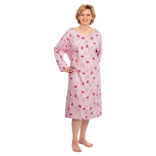 Suprima 4070 Pflegehemd für Damen - Rosa L/XL - Medizinischer Bedarf - Pflegehemd mit offenem Rückenteil und Bindeverschlüssen für einfache Pflege und hohen Komfort, aus 100% Baumwolle, waschbar bis 60 °C.