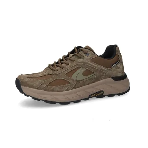 Camel Active 54CCA12 Low Sneaker Khaki/Grau EU 42 - Sneaker mit hervorragenden Laufeigenschaften und zeitlosem Design, ideal für Alltag und Freizeit. Bequemes Allround-Paket aus Leder und Textil.