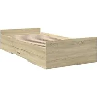 vidaXL Bettgestell mit Schubladen 90x190cm