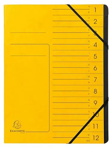 Exacompta 541209E Ordnungsmappe mit Gummizug in gelb von Exacompta