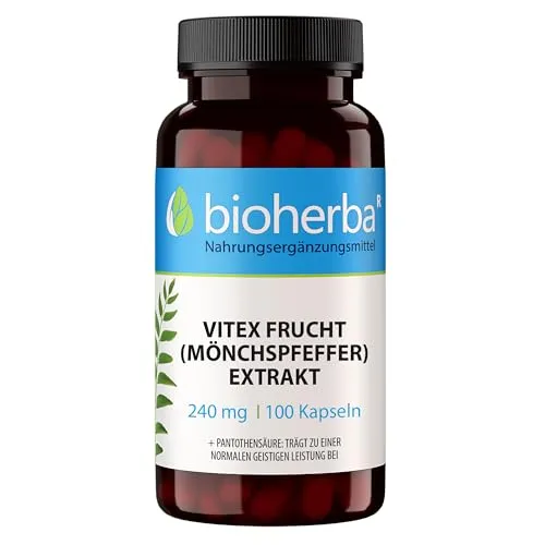 Mönchspfeffer 100 Kapseln – 240 mg Vitex Agnus-Castus in hochwertiger Qualität von BIOHERBA
