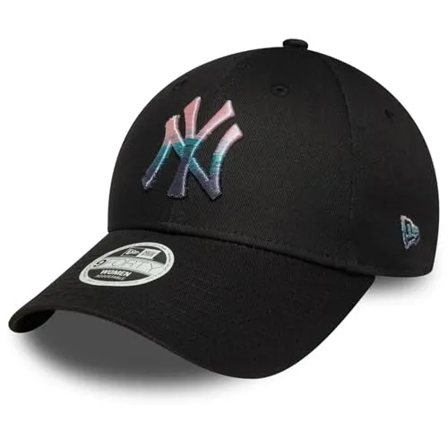 New Era 9Forty Damen Cap METALLIC New York Yankees schwarz - Stylische Damen Baseballcap in Schwarz, ideal für Freizeit und Sport. Aus 100% Baumwolle, bietet sie Komfort und einen trendigen Look für den Sommer.