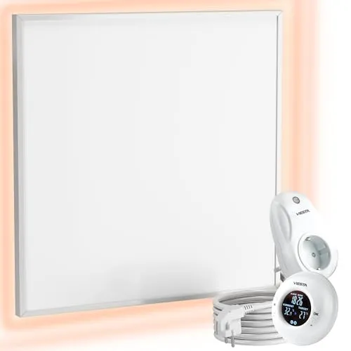 UMBRELLA® CF Infrarot Wandheizung 60×60 cm 360 W mit TH20 Funk-Thermostat – Carbon Crystal Heizpaneel für Wand, Decke & Kassettendecken