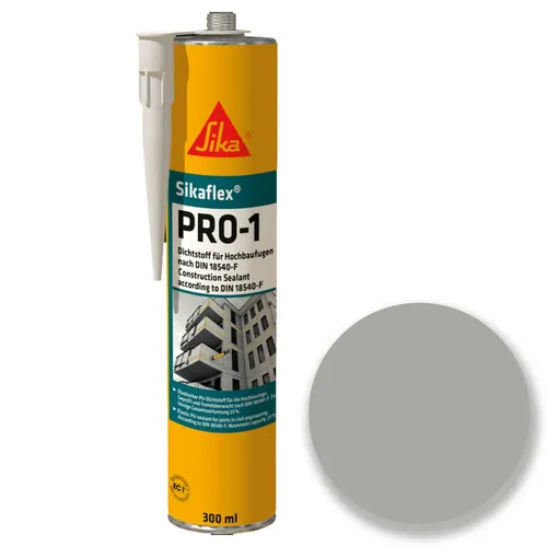 Sikaflex Pro1 300ml - Hochwertiger PU Dichtstoff - Dicht- & Spachtelmassen mit sehr hoher Alterungs- und Witterungsbeständigkeit, ideal für Fugen mit großer Bewegung, wahlweise in verschiedenen Farben erhältlich.