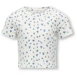 KIDS ONLY T-Shirt KOGBELLA LIFE SHORT AOP S/S TOP JRS weiß 134/140 EU