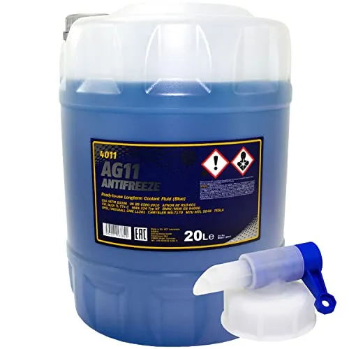 Kühlerfrostschutz MANNOL Longterm Antifreeze 20 Liter Fertiggemisch -40°C blau inkl. Auslaufhahn
