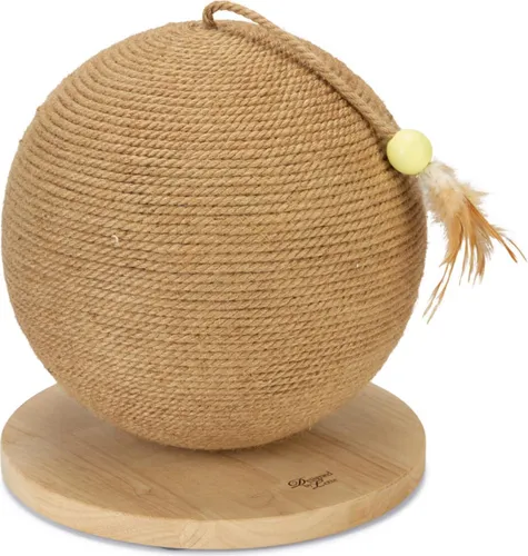 Designed By Lotte Kratzkugel Balty sand - Kratzball für Katzen, aus Sisal gefertigt, schützt Möbel und bietet mit zusätzlicher Feder stundenlangen Spielspaß.