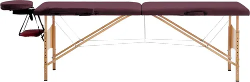vidaXL Massageliege Klappbar 2-Zonen in lila von vidaXL