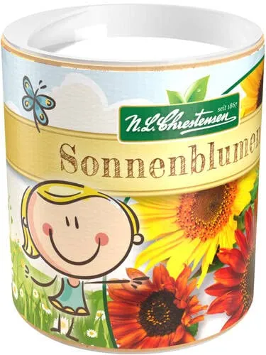 Sonnenblumen Farbfascination Streudose 66g | Helianthus annuus samenfest | 750 Pflanzen | Bis 1,8m | Gelb Orange