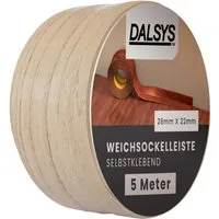 Dalsys Weichsockelleiste selbstklebend Buche 5m - Sockelleisten aus hochwertigem PVC, einfach zu montieren ohne Bohren – ideal für Küche, Bad und Wohnbereich.