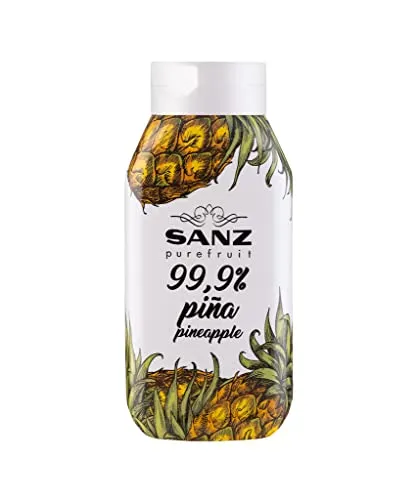 SANZ Ananas-Püree, 99,9% Ananas Extra Sweet im Fruchtpüree, alkoholfrei, 0,67 L