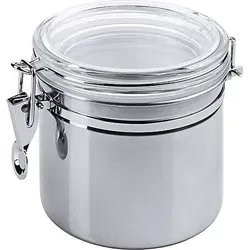 Vorratsdose 1 l aus Edelstahl mit transparentem Deckel