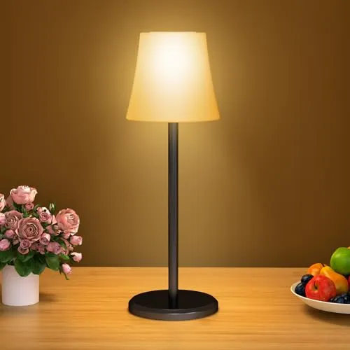 Suright Kabellose Tischlampe mit Touch Control - Tischlampe mit 3 Farbmodi und RGB, stufenlos dimmbar, IP54 wasserdicht für vielseitige Nutzung drinnen und draußen. Perfekt für romantische Abende und stimmungsvolle Beleuchtung!