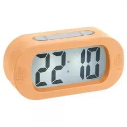 Karlsson Uhr Wecker Gummy Rubberized Soft Orange - Wecker mit modernem, gummiertem Design in leuchtendem Orange – perfekt für ein stilvolles Schlafzimmer und sorgt für pünktliches Aufwachen.