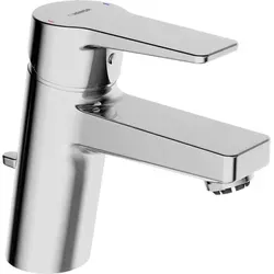 Hansa Hansatwist Waschtisch-Einhand-Einlochbatterie - Waschtischarmatur mit 121 mm Ausladung, ideal für offene Heißwasserbereiter und ausgestattet mit praktischer Zugstangen-Ablaufgarnitur.