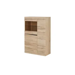Highboard  Turino , holzfarben , Maße (cm): B: 86 H: 131 T: 40.0