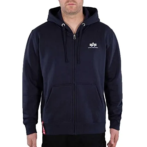 Alpha Industries Basic Zip Hoody SL - Zip Hoodie für Herren, ideal für sportliche Aktivitäten und lässige Outfits. Angenehm weiche Baumwollmischung sorgt für hohen Tragekomfort und hält dich warm.