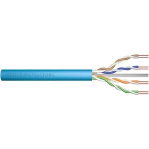 Digitus Netzwerkkabel DK-1614-A-VH-305, lichtblau, Cat 6A, 500MHz, 10Gbit/s, U/UTP, Dca, 305 m