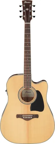 Ibanez Artwood AW70ECE-NT Westerngitarre - Elektroakustische Dreadnought mit massiver Sitka-Fichtendecke, Cutaway und integriertem Stimmgerät für perfektes Spielvergnügen.