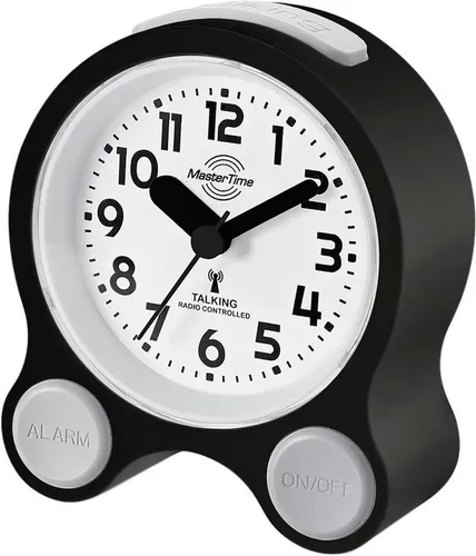 MASTER TIME Funkwecker Quarzwecker - Wecker mit automatischem Kalender und Glockenalarm, ideal für präzises Zeitmanagement und einfache Bedienung im Alltag.
