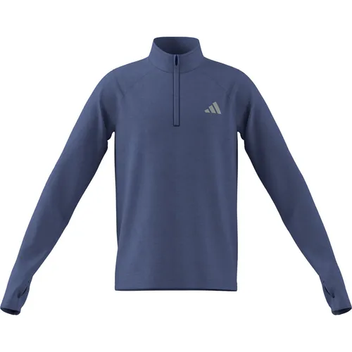 adidas Kinder Goto Pz 1/4 Zip Longsleeve (Größe 116, blau)
