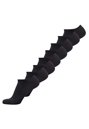 TOM TAILOR 8 Paar Sneaker Socks schwarz Mehrpack invisible Strümpfe Socken Füsslinge black, SockSizes:35-38