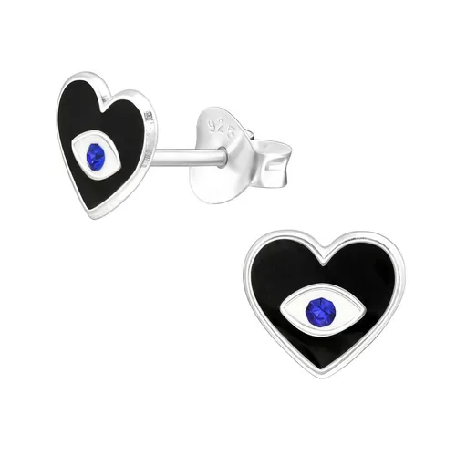 Herz Kinder Ohrringe 925 Silber für Mädchen Schmuck Geschenk