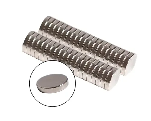 Stück Mini Magnete Rund 5x1mm | Stark, Klein, Kleine Neodym Magnets zum Basteln, Magnets | für Whiteboards, Tafeln, Kühlschränke UVM. - Ideal für jeden Haushalt und jedes Büro - Pablika 60