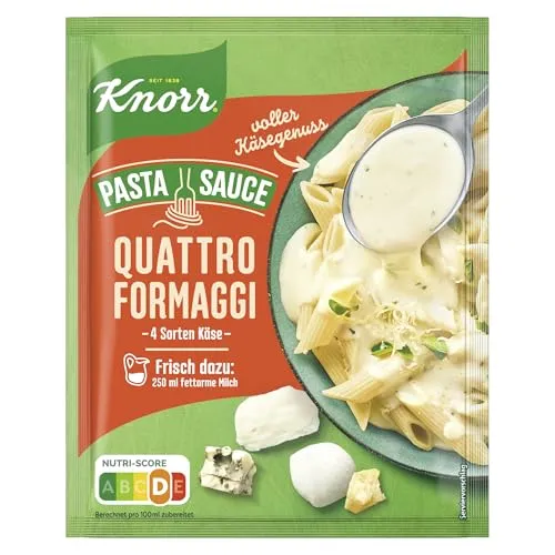 Knorr Pasta Sauce Quattro Formaggi – Cremige Käsesauce mit 4 Käsesorten