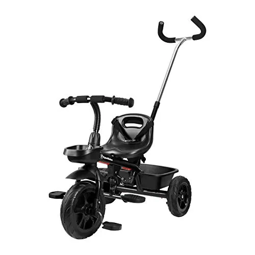 Produktbild HyperMotion Dreirad TOBI VECTOR, Vollgummireifen, Schieber, Schwarz