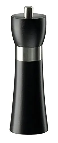 ZASSENHAUS Pfeffermühle Hamburg manuell 18 cm - Küchenhelfer mit hochwertigem Mahlwerk für präzisen Gewürzgeschmack und stilvolles Design in Schwarz.