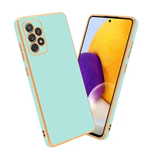 Cadorabo Hülle kompatibel mit Samsung Galaxy A52 (4G 5G) A52s Schutzhülle TPU Silikon Case Liquid Design mit Kameraschutz Slim Kratzfest Gummi Case Hülle für Galaxy A52 (4G 5G) A52s in Grün