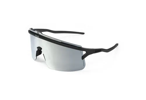YEAZ Sportbrille SUNSHADE Black/Silver - Sport-Sonnenbrille mit polarisierten Gläsern für HD-Sicht und 100% UV-Schutz. Ideal für aktive Sportler, die Stil und Komfort suchen.
