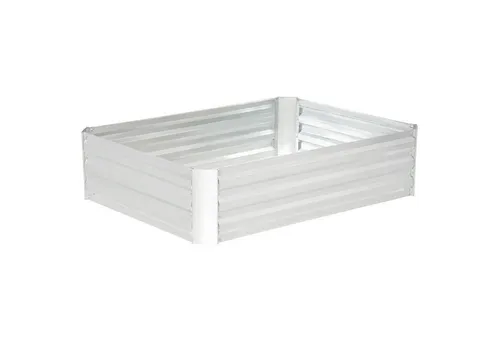 Outsunny Hochbeet 120B x 90T x 30H - Silber - Hochbeet aus robustem Material, ideal für begrenzte Platzverhältnisse, perfekt zum Anbauen von Blumen, Kräutern und Gemüse.