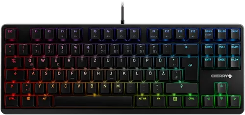 CHERRY G80-3000N RGB TKL - MX Silent RED Tastatur, 16 Millionen Farben, anti-Ghosting und ideal für präzises Gaming